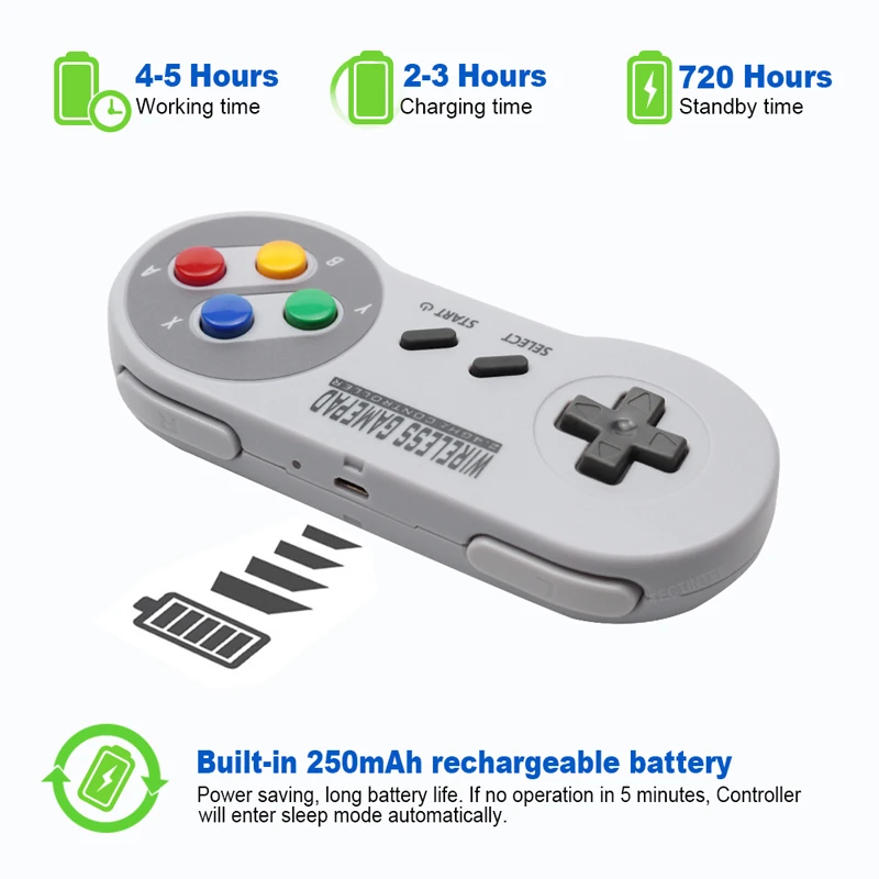 Беспроводные геймпады 2 4 ГГц джойстик контроллер для Switch SNES Super Nintendo классический