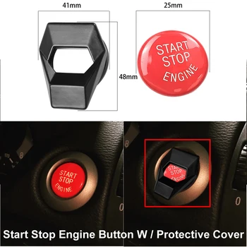 

Car ENGINE START STOP Push Switch Button Protective Cover For BMW 1/3/4/5/6/7/8 series E81 E82 E30 E46 E90 E91 E92 E39 E64 E89