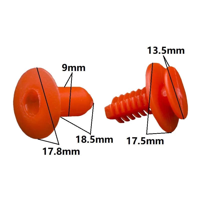

KE LI MI Push in Fixed Trim Panel Retainer Rivet Red For Car Door Guard Plate Fastener Clamp