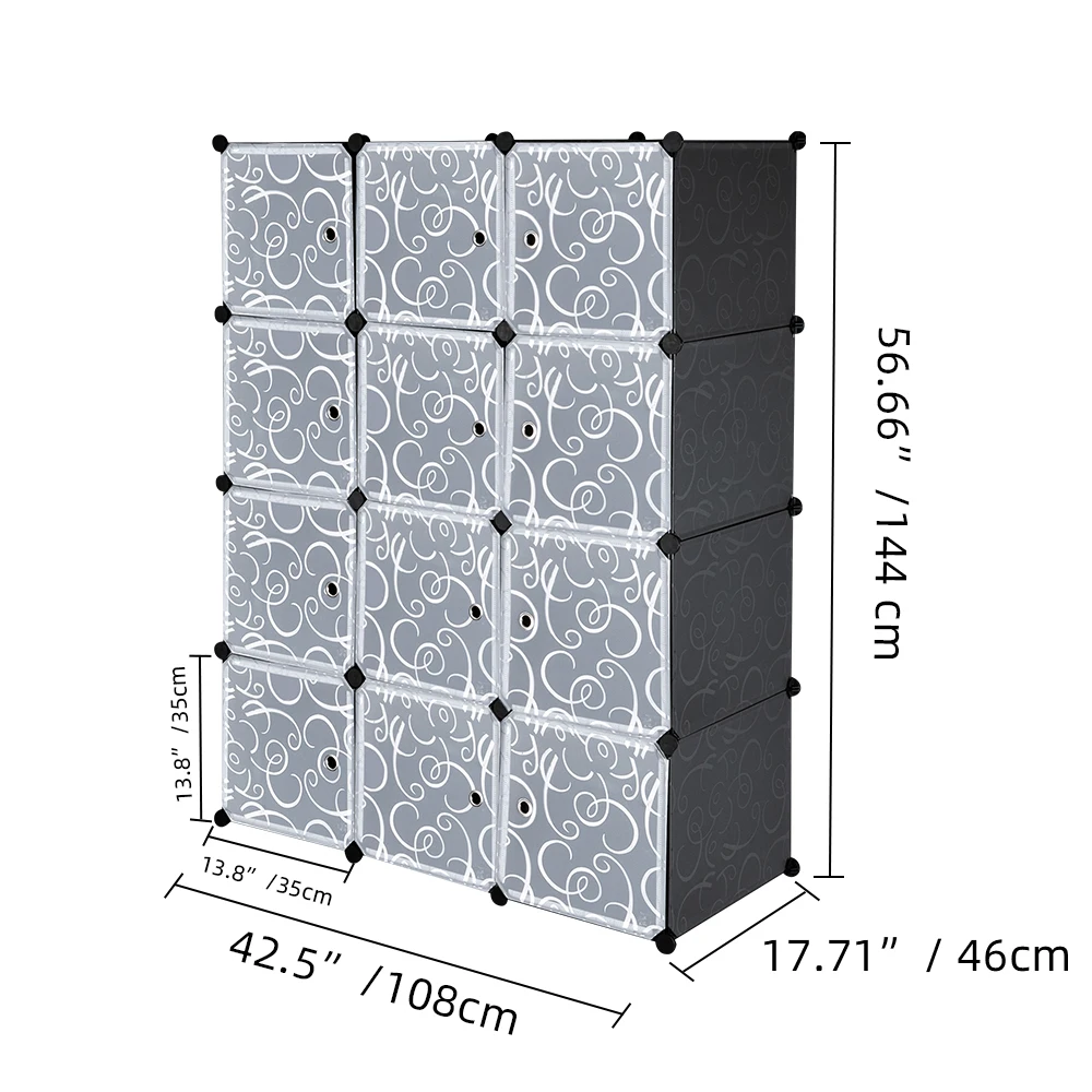 US Warehouse Cube Storage 12 Cube font b Closet b font Organizer Storage Shelves Cubes