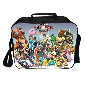 

Hot Sale Super Mario Smash Bros Office Lunch Insulation Bags Student Picnic Dinner Box Handbag Food Cool Pouch