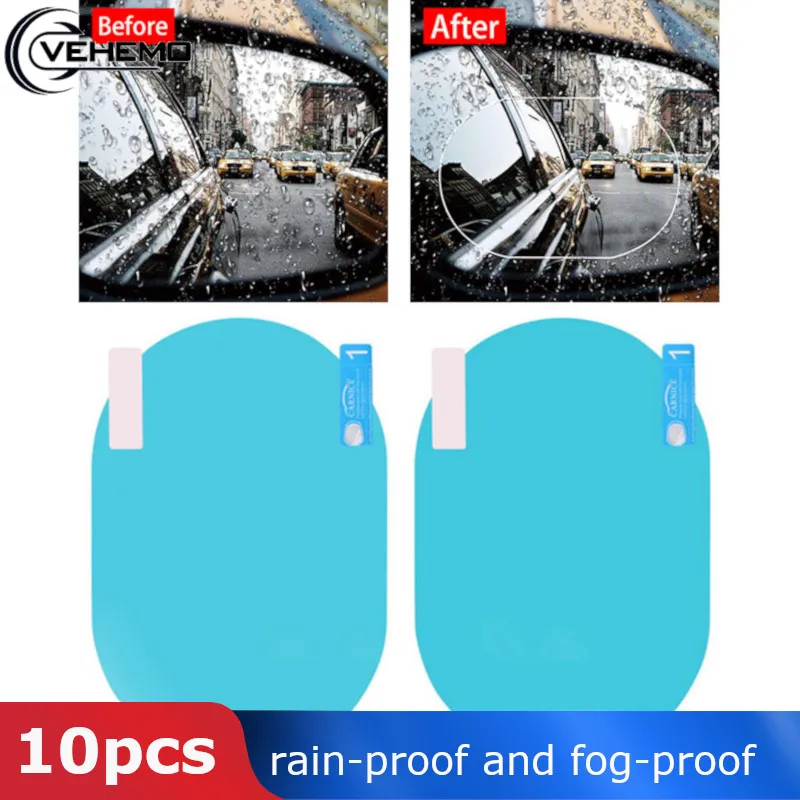 

Vehemo 95x135 Rearview Mirror Anti-Fog Film Outdoors Rain-Proof Sticker Durable Waterproof Film Auto Parts Antifog Automotive