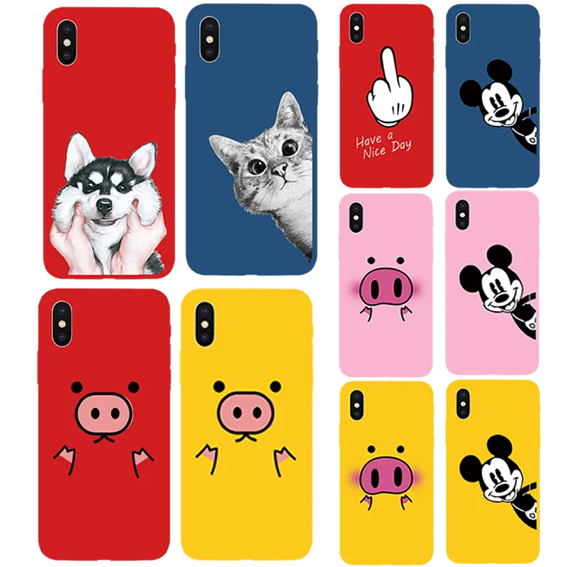 

Luxury Cute Protect Soft TPU Case For iPhone 7 8 8Plus X Xs Max XR 6 6s Plus 5 5s SE Multicolor Case Shell Cover For iPhone Bags