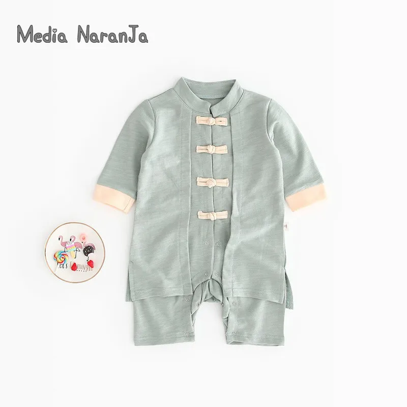 Одежда для малышей в китайском стиле; цельнокроеный комбинезон для малышей; kongfu; комбинезон; одежда для фотосессии