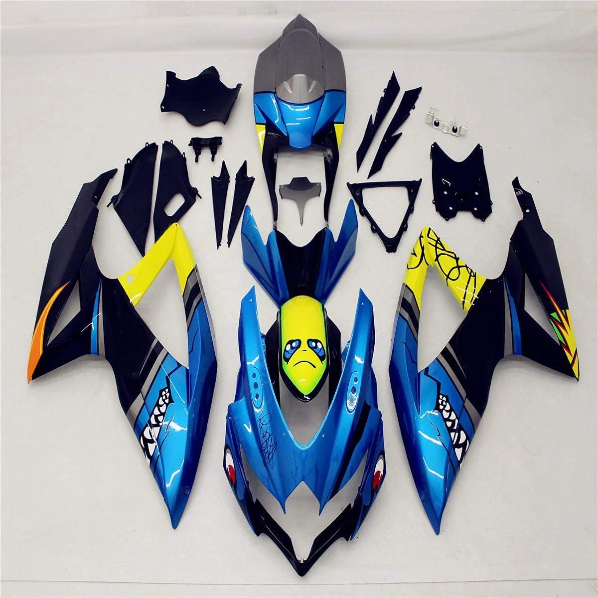 ZXMOTO Blue Shark Motorcycle Bodywork Fairing Kit For 2008 2009 2010