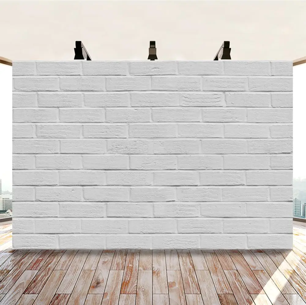 

Laeacco White Brick Wall Backdrop Vinyl Photography Backdrops Photographic Background For Photo Studio Photophone Photozone Prop