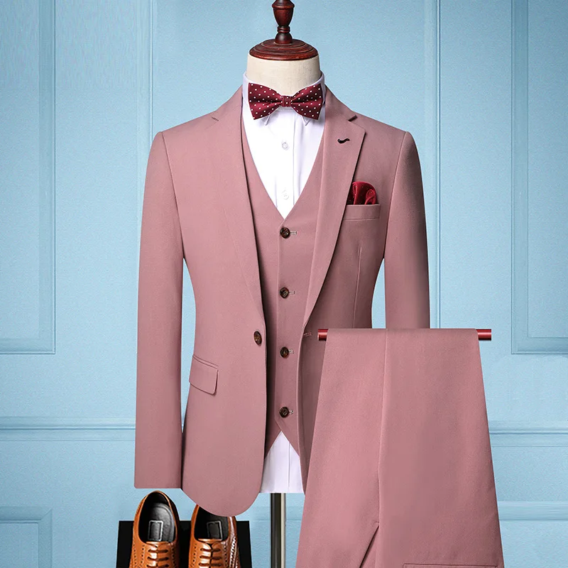 Wedding dress men's suit men's suit 3 piece set men coat pant vest official business blazer 2019 wedding suits for men Wedding dress men's suit men's suit 3 piece set men coat pant vest official business blazer 2019 wedding suits for men