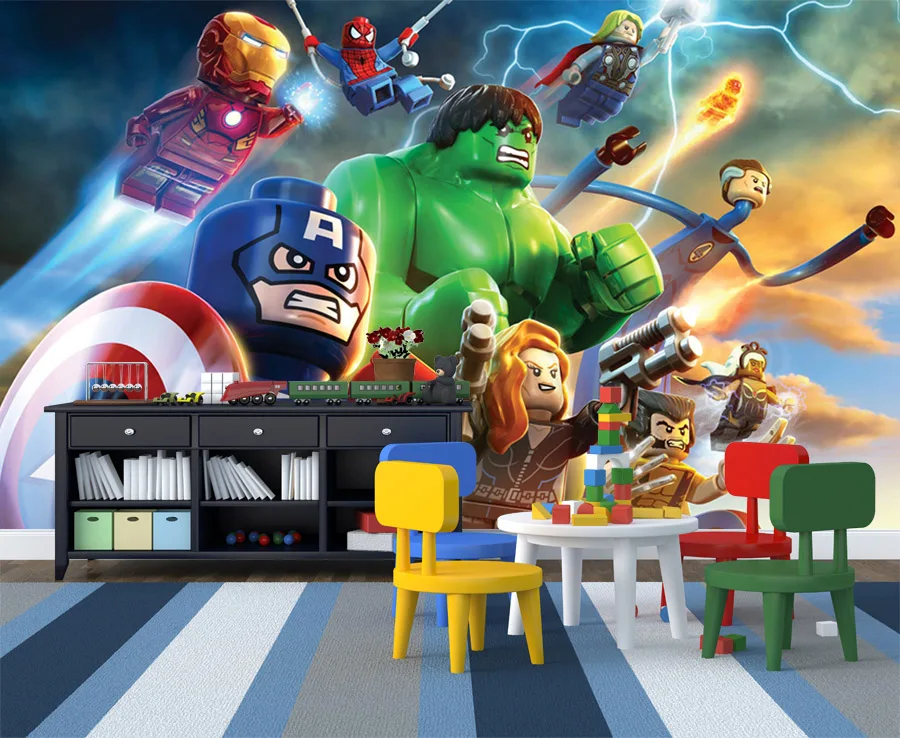 Diantu Marvel Super Heroe настенная бумага Мстители 3d настенная бумага детская спальня настенная бумага Фреска рулоны Диван ТВ фон обивка