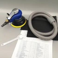 Lixadeira pneumática com vácuo embutido, ferramenta de polimento excêntrico, 10000rpm, com 5 polegadas