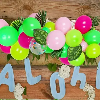 

90 Artificial Palm Leaves with Stem for Party Decoration Beach Anniversary 67JB
