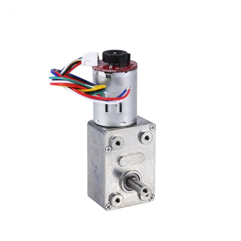 

Reduction Motor with Encoder Srong Self-locking 10-100RPM DC Motor DC 12V High Torque Worm Geared Motor