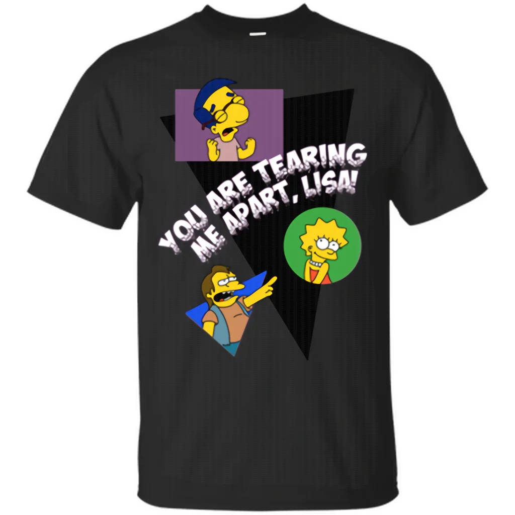 Bart Simpson - You Are Tearing Me Apart Lisa T Shirt Clothes Popular T-Shirt Crewneck 100% Cotton Tees Humor Tee |
