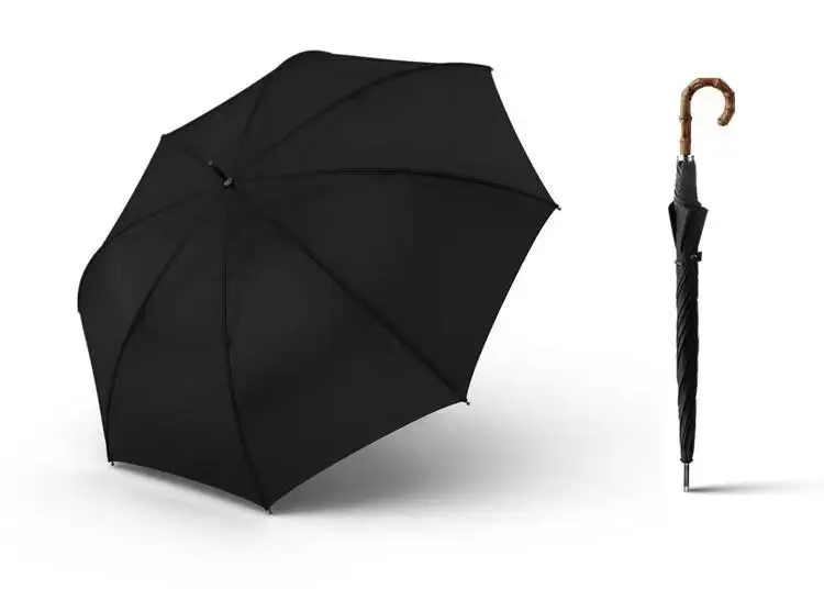 Лидер продаж Лидирующий бренд Большой качественный Зонт от дождя Мужской Ретро бамбуковый ротанг изогнутая ручка Сильный ветрозащитный Анти УФ зонтик