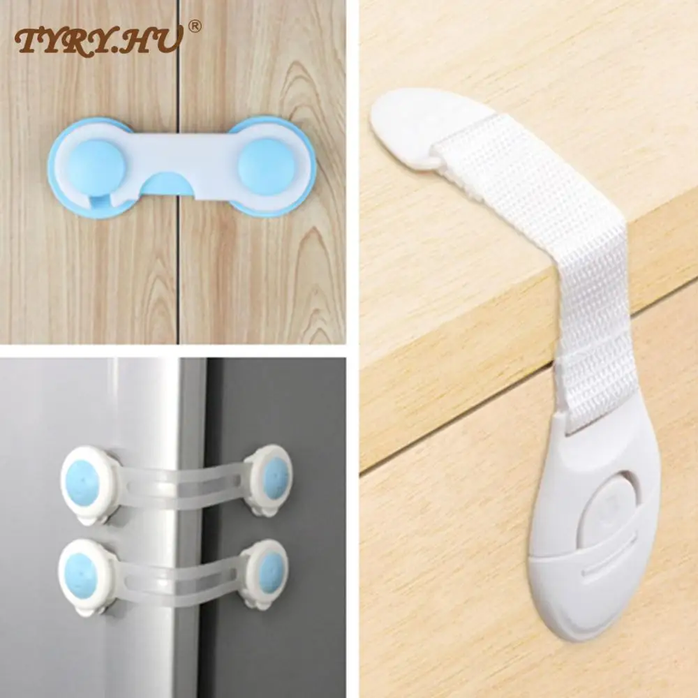 Plastic Portable Baby Kids Child Safety Lock Protection Cabinet Lock For Drawers 
