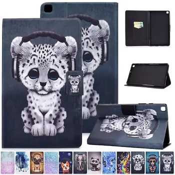 

Tablet Case For Samsung Galaxy Tab A7 10.4 2020 T500 T505 Slim Cute Pattern Flip Bracket With Card Slot Shell Leather Case Cover