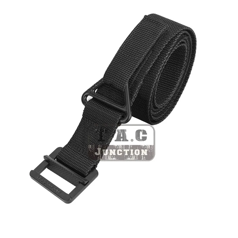 BK Тактический CQB Rigger's Belt 1," аварийный спасательный пояс Rappel поясной ремень для стрельбы с v-образной пряжкой Регулируемый ремень - Цвет: BK
