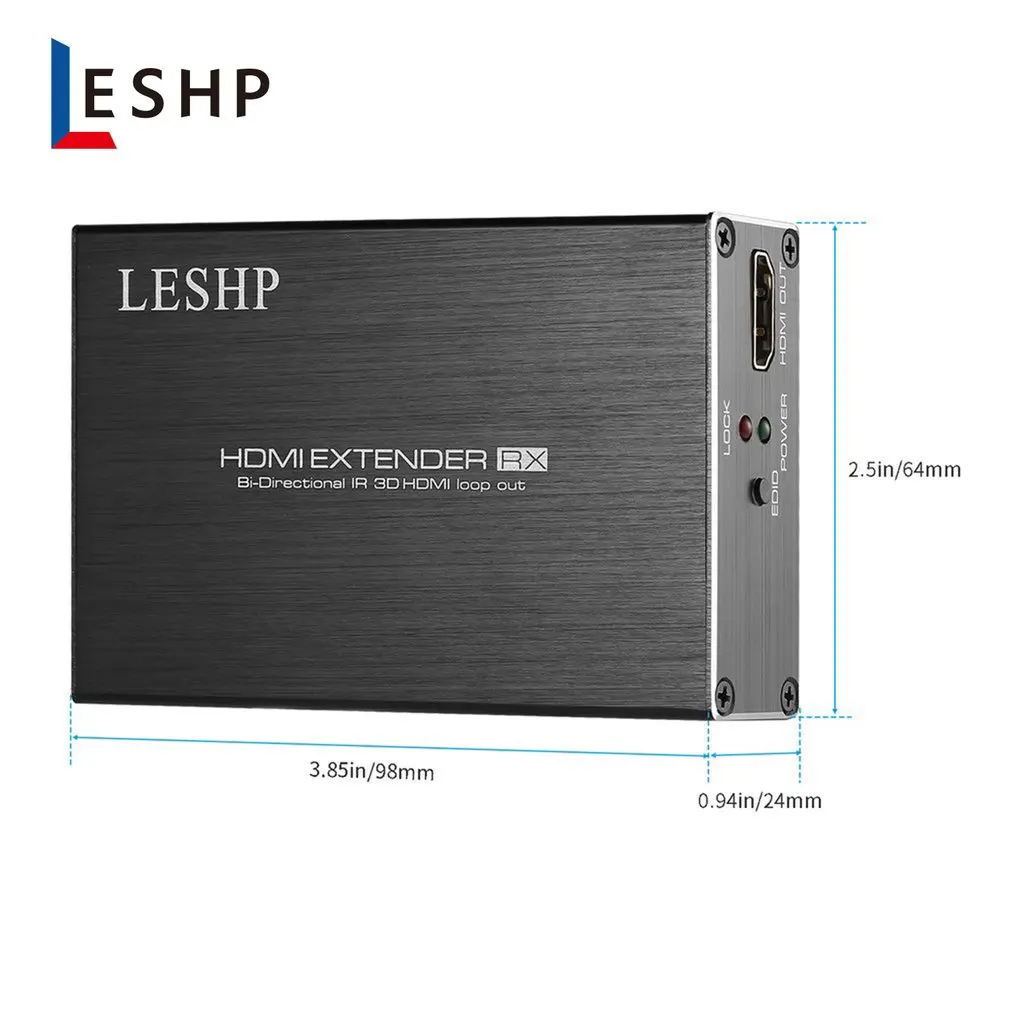 LESHP 60 м/200ft HDMI удлинитель передатчик и приемник набор двунаправленный ИК 3D HDMI петля с двойным ИК-управлением