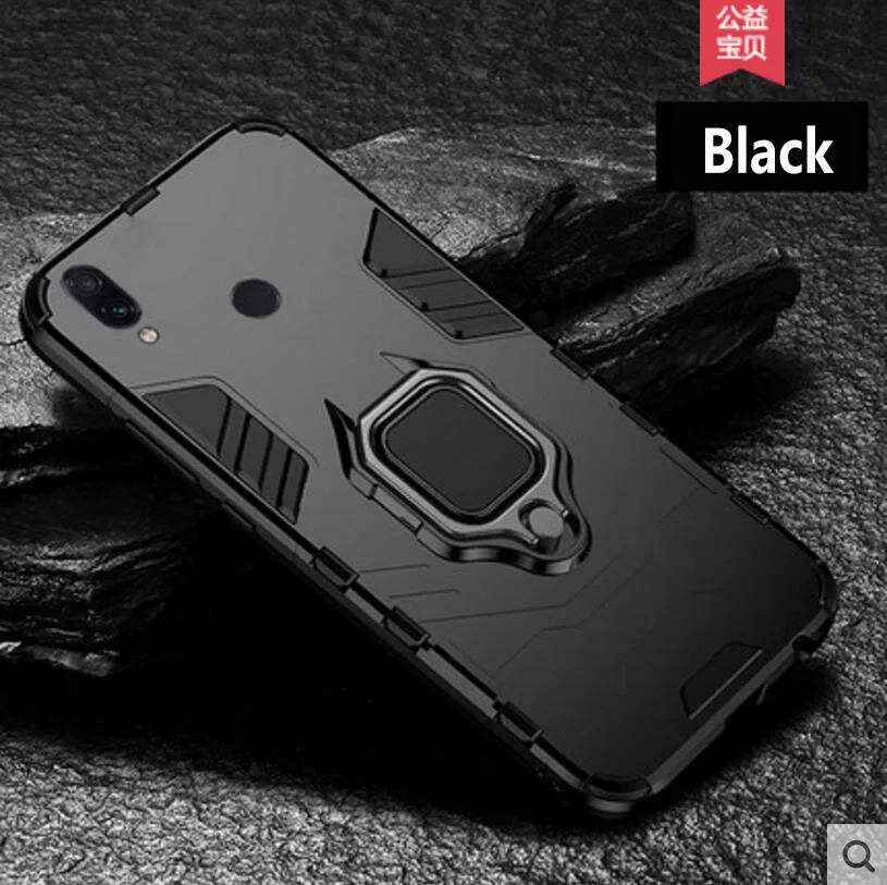 Для Mi A2 F1 play Mi9 9se чехол для телефона Магнитный всасывающий защитный чехол все крышки анти-падение стенты мягкий корпус жесткий Броня - Цвет: black