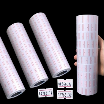 

10 Rolls Self Adhesive Price Labels Paper Tag Sticker Single Row for Price