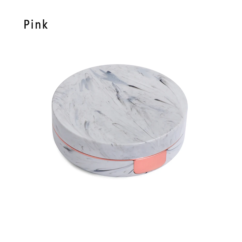 3 Fashion Cute Marble Stripe Contact Lens Case Travel Glasses Lenses Box For Unisex Eyes Care Kit Lenses Soaking Storage Gift - Цвет: 3