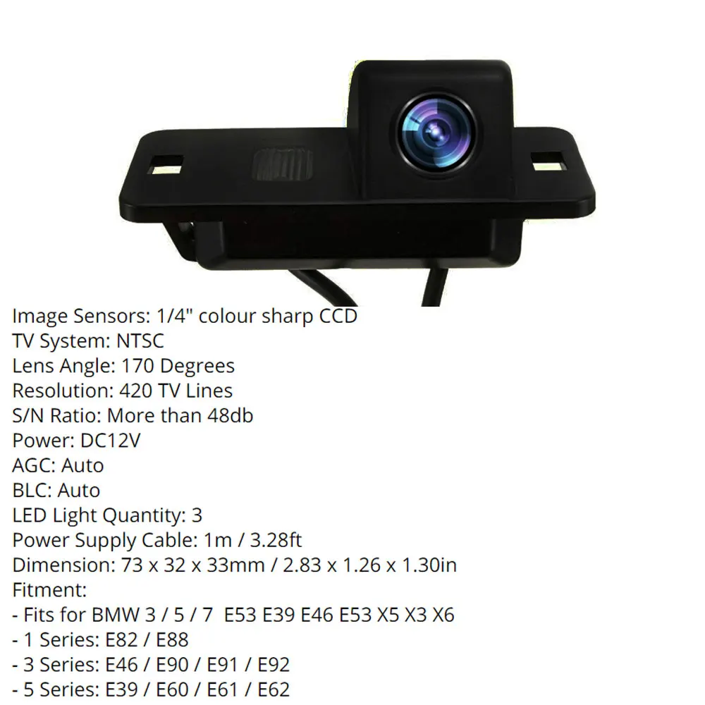 Автомобильная камера заднего вида CCD для BMW 3/7/5 серии E39 E46 E53 X5 X3 X6 оригинальной ОС Android DVD gps-монитор парковки