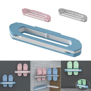 

Slippers Hanging Shelf Shoes Rack Shoe Racks Storage Organizer Wall Mount Slipper Rack Holder Shoes Organizer 3 In 1
