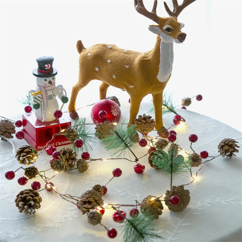 Рождественская гирлянда в виде соснового конуса 2 м рождественские украшения