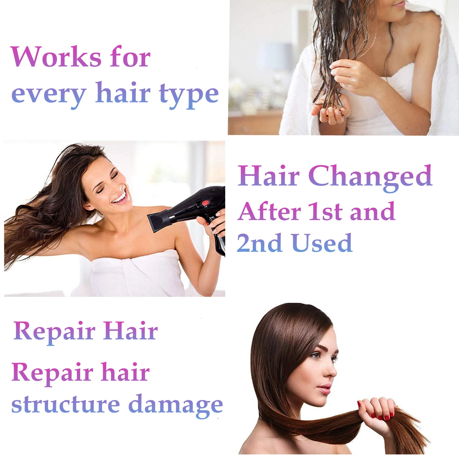 60ML Treatment Mask Hair Conditioner Detoxifying Hair Mask Advanced Molecular Hair Roots Recover Elasticity miracle repair