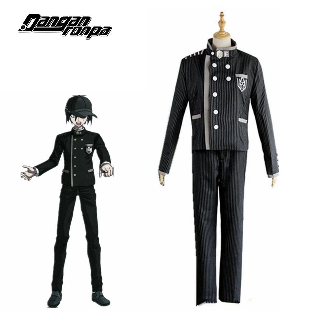 

Custom Made New Danganronpa V3 Cosplay Saihara Shuichi Cosplay Costume Anime Game School Uniform Suit Outfit Coat + Pants + Hat