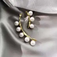 Новые взрывные модели асимметричные серьги с искусственным жемчугом модные ювелирные украшения массивные серьги подарок корейские серьги для женщин
