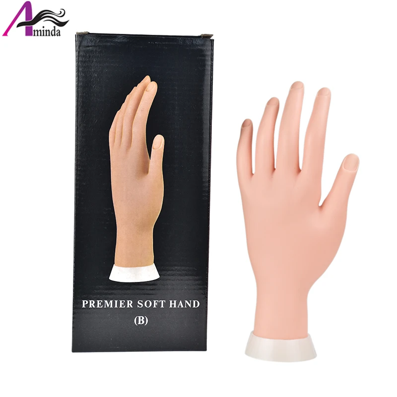 1Pc Flexible Plastic Mannequin Hand For Display Multi-function Soft Hand Mannequin For Gloves Jewelry Finger Covers Nails Show