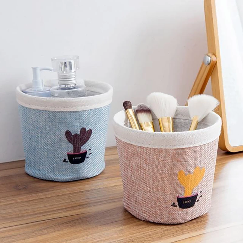 

Canvas Pot Flowerpot Living Room Desktop Flower Pot Set Creative Fabric Dried Flower Decoration Flower Basket Storage Basket