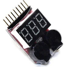 RC Buzzer 1-8S Lipo Alarm Warner Schutz Checker Voltage Buzzer LED Tester