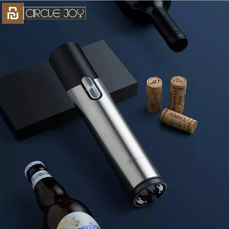 

Global Youpin Circle Joy Smart Electric Bottle Wine Opener Set Automatic Corkscrew Red Wine Kitchen Accessories Tools gadgets