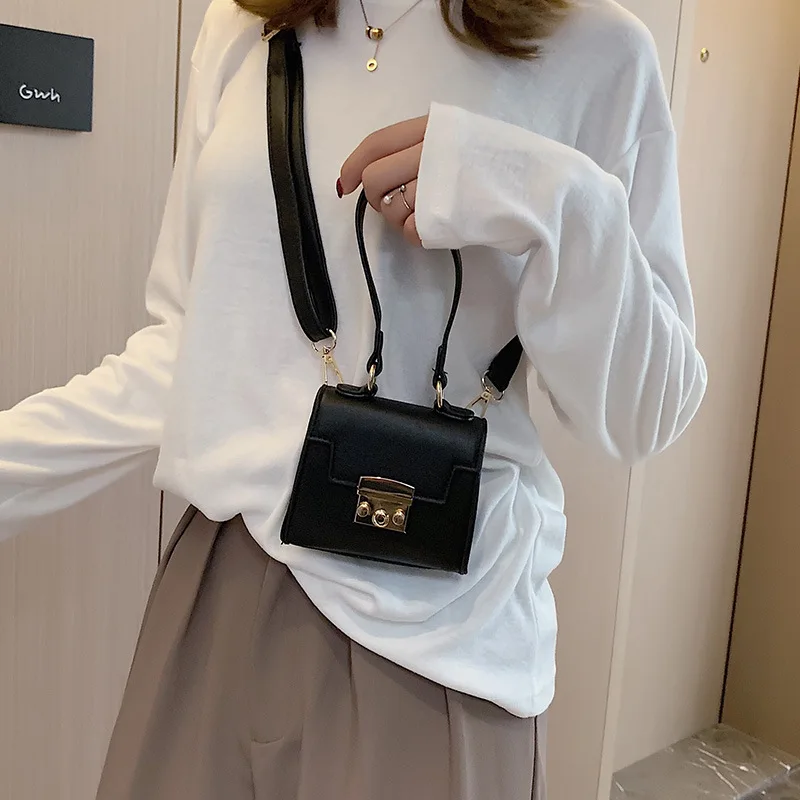

Mini Lock Small Waist Pack WOMEN'S Bag New Style Autumn New Arrival Versatile Korean-style GIRL'S Shoulder Square Sling Bag 2019