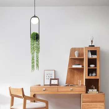 

Nordic Plant Chandelier Flower Pot Aisle Restaurant Beautiful Sky Garden LEDLamp