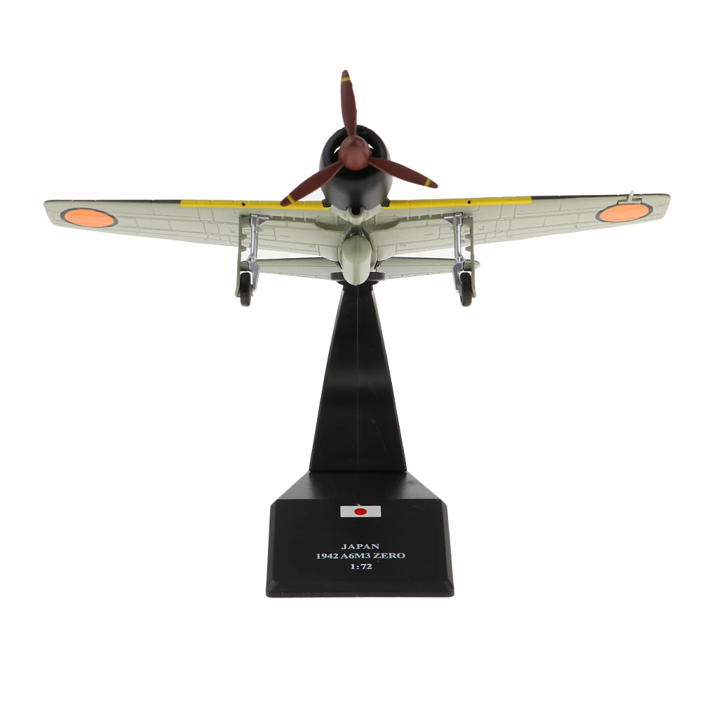 Diecast Airplane WWII A6M3 Zero Fighter Aircraft Model Collectible Decoration Gift, 1/72 Scale, 5.1 x 4.3 x 5.9 inch