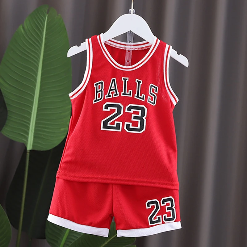 Toddler Boys Girl Summer Sport Outfits Basketball Jersey Clothes Set 3-15T