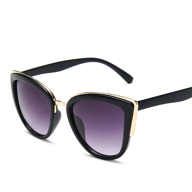 JASPEER модные Кошачьи Глаза Солнцезащитные очки женские роскошные брендовые дизайнерские винтажные Кошачьи Глаза Солнцезащитные очки женские ретро очки с полной оправой стильные очки - Цвет линз: 1