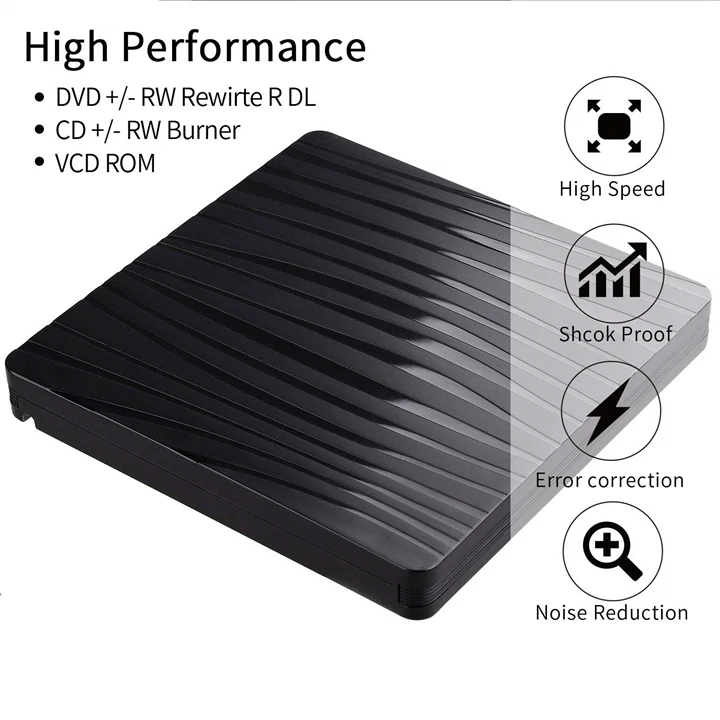 Внешний DVD привод USB 3,0 Оптический компакт-диск DVD RW ГОРЕЛКА Recoeder type-C портативный CD dvd-плеер для настольного ноутбука apple MAC PC