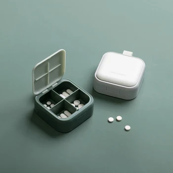 

1Pcs Pill Case Four grid Compartment Travel Pill Box Organizer Medicine Tablet Dispenser Organizer Pill Box Splitters Organizer