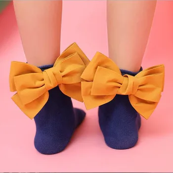 

Children Socks Toddlers Girls Socks Big Bow Knee High Long Soft Cotton Lace baby Socks Kids knee Highs girl Clothes