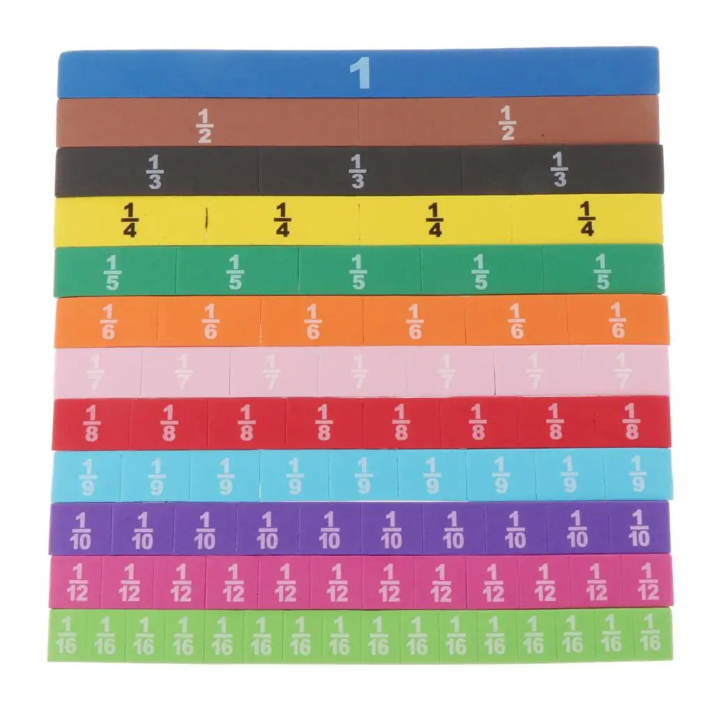83 Pcs Magnetic Fraction Tiles Math Manipulatives For Elementary School 