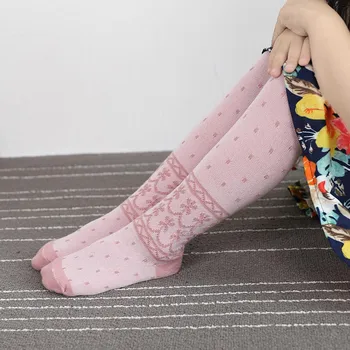 

Baby Cute Pantyhose Kids tights Knee Toddler Baby Girls Arabesquitic Pantyhose Princess Kids warm Stockings for 0M-4T