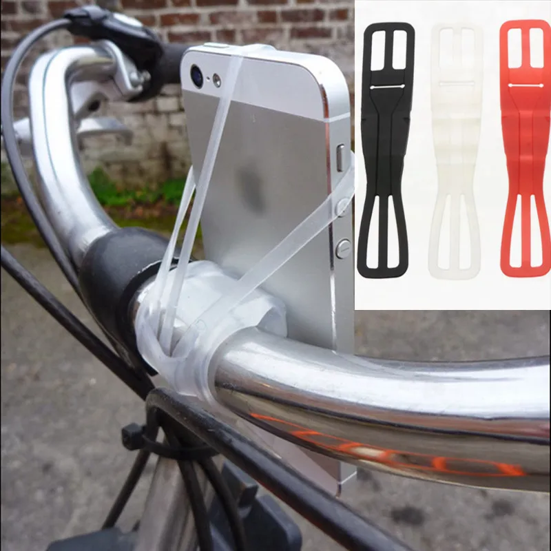 1PC Silicone Bicycle Cycling Phone Holder Band for Smartphone Handlebar
