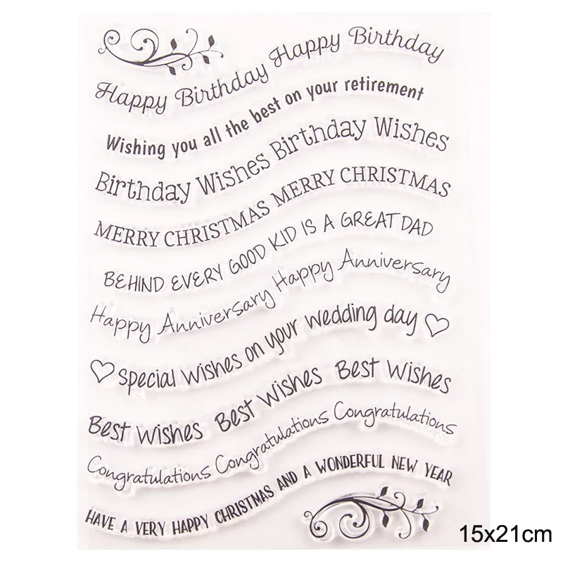 Happy Birthday clear stamps