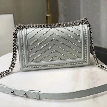 

2021 Women luxury brand handbags top quality genuine leather shoulder bag designer purse caviar flap chain bag crossbody bags