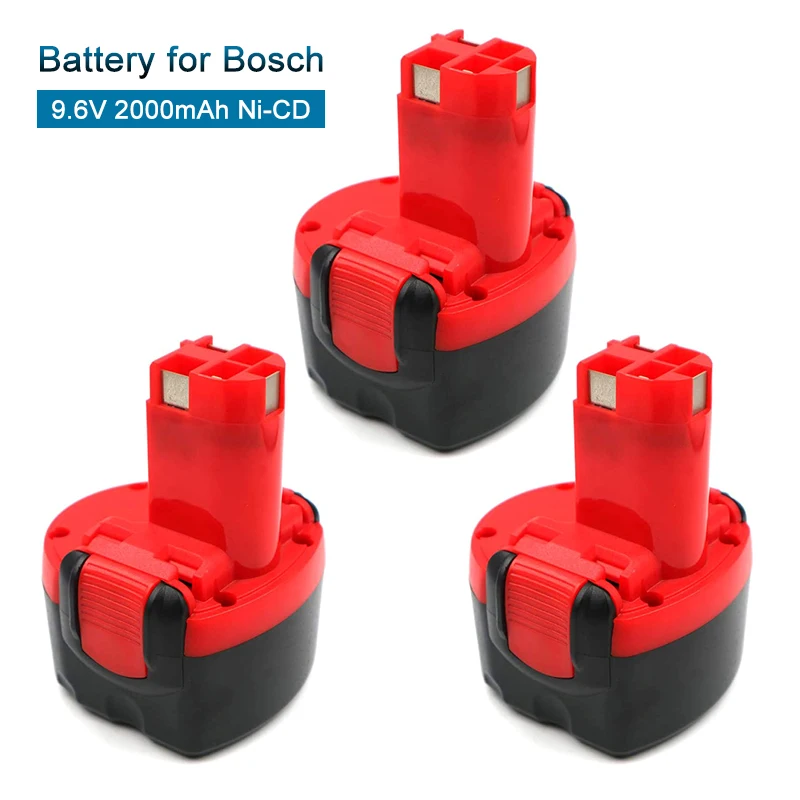 Аккумулятор BAT048 2000 мА · ч Ni-CD 9 6 В 3 шт. для электроинструмента Bosch BAT100 BAT119 GSR 9.6VE-2 PSR