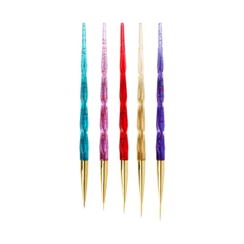

5Pcs/set Nail Art Acrylic Liner Painting Brush French Lines Stripes Grid Pattern Drawing Pen 3D DIY Tips Manicure Tools