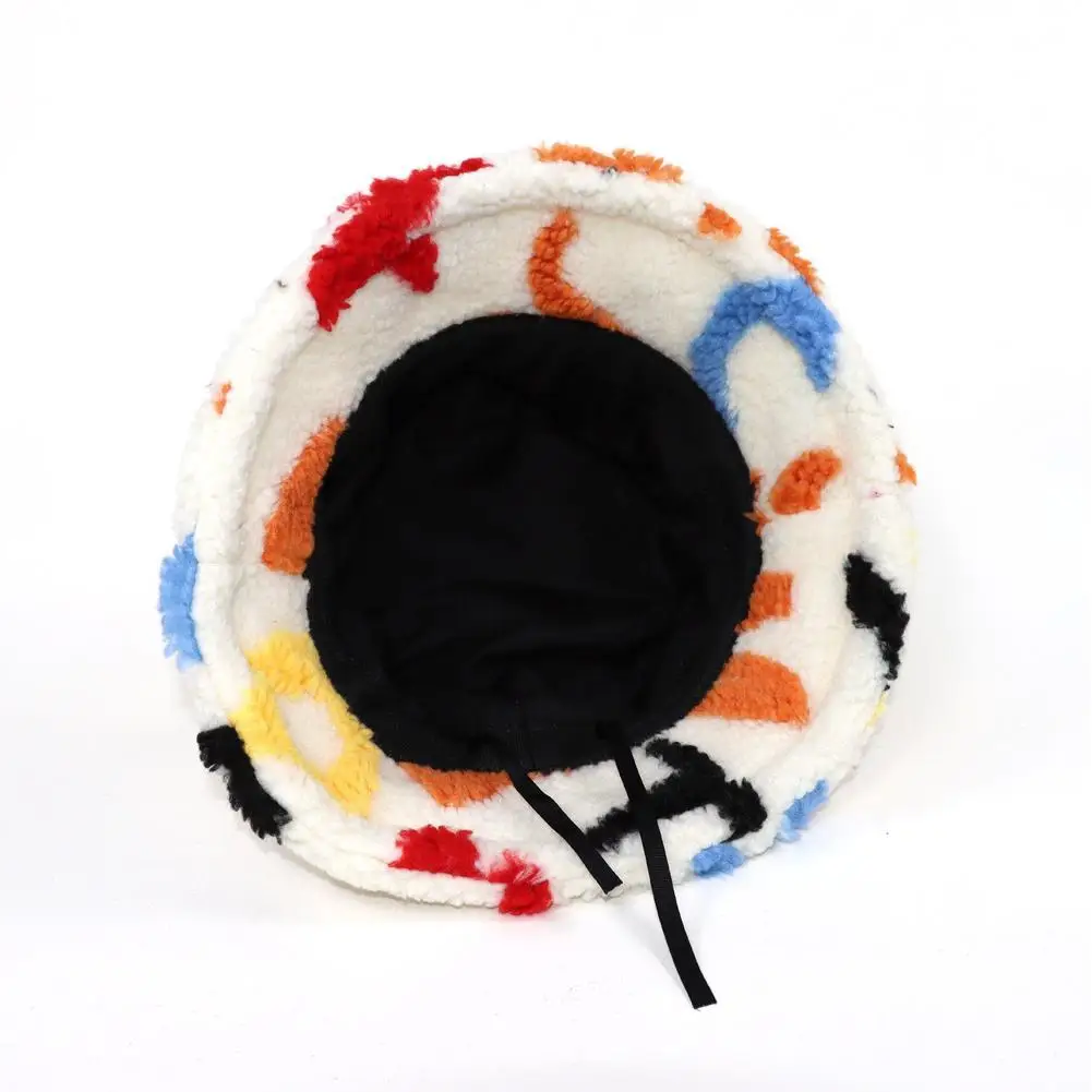 straw bucket hat Lamb Fur Hat New Warmth And Thick Black And Yellow European And American Style Fisherman Hat For Autumn And Winter prada bucket hat womens